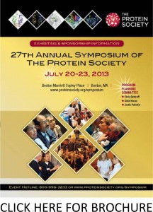 Protein Society Exhibit Sponsor brochure cover 2013